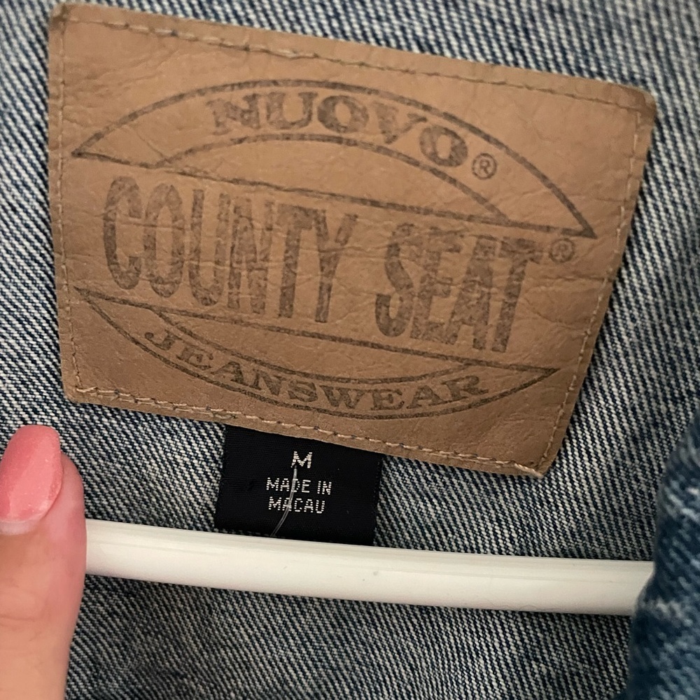 Vintage County Seat Denim Jacket sz M - Picture 2 of 3